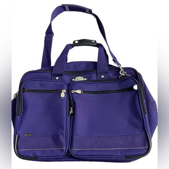 Ricardo BEVERLY HILLS Purple Travel Bag Carry On Crossbody Luggage Perfect Condi - Picture 1 of 14